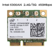 6300 633ANHMW 6300AGN 2.4Ghz 5Ghz 450Mbps Mini Half PCI-e Wifi Card