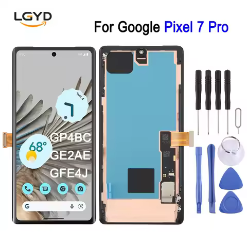Support 120Hz OLED Material LCD Screen For Google Pixel 7 Pro, GP4BC GE2AE GFE4J Phone LCD Display T
