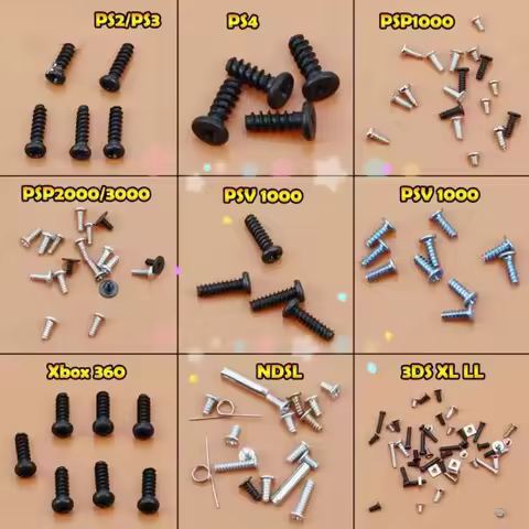 Screws Replacement For PS2 PS3 PS4 Pro PS5 XBOX 360 XBOX ONE PSP1000 2000 3000 3DS XL SNES NDSL SWIT