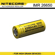Nitecore 26650 26650A 4200mAh 3.7V IMR 40A Flat Top Cell NI26650A Rechargeable Battery for High Drai