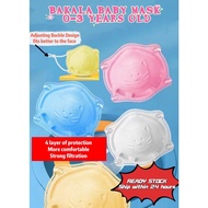 BABY 3D 4 PLY NEW BORN FACE MASK/ 0-3 YEARS OLD CARTOON 3D BABY MASK /CHILDREN PROTECTIVE 3D MASK BA