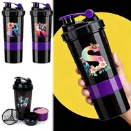 500 Gym Shaker Bottle ML - Shaker Drinking Water Bottle BPA-Free Supplement Bottle