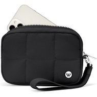 WESTBRONCO Ladies Down Wristband Wallet, Nylon Zipper Wallet with RFID Protection, V 1HMX Quilted Ha