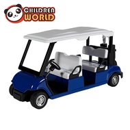 Childrenworld Office Desk Golf Cart Decor Diecast Golf Cart Replica Mini Golf Cart Model with Clubs