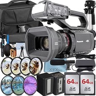 Panasonic HC-X2000 UHD 4K Professional Camcorder + Case + 2 Pack 64GB Memory Card + Filter Kit Acces