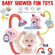 #ReadyStock Baby Bath Toy Shower Head Bath Tub Electric Automatic Water Pump Spray Baby Mainan Mandi