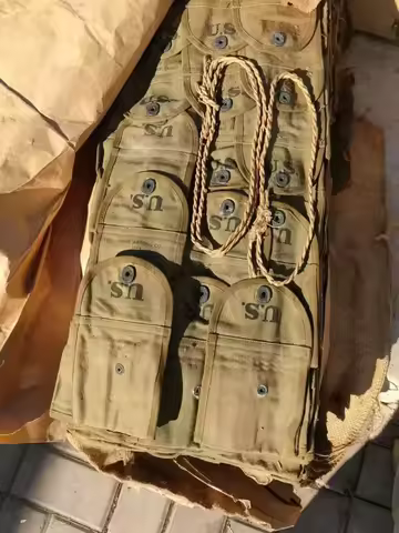 1943 WWII US Army M1 M2 Carbine Canvas Magazine Bag