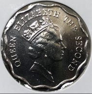 B031香港貳圓 1990年  [大皇冠二元]【B031極美品相】【英女王 伊利沙伯二世】 香港舊版錢幣・硬幣 $45 (B 031)