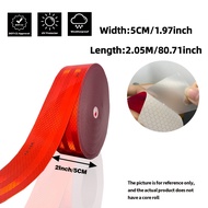 Dot-c2 Red Safety Warning Reflective Tape 5cmx2.05/5.05/10.05M Waterproof Car Sticker for Trucks Car