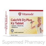 Vitamode CalciVitD3 Plus K2 Tablet 60's (Calcium, Vitamin D3, Vitamin K2)