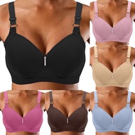 Pretty Women'S Bras Large Size Thin Wireless Pure Bra Side Breast Reduction Boneless Seamless Underw