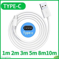 Yy 【Fast Dey】1M 2M 3M 5M 8M 10M Long Type Charger Cord USB C Charging Data Cable For Phones PC