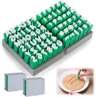 Alphabet Stamps 72pcs Set for Clay Pottery for Clay Stepping Stone Mold Letters and Concrete Molds