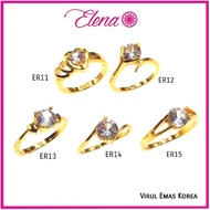 Elena Emas Korea Emas Sadur Cincin Dewasa (ER11) (ER12) (ER13) (ER14) (ER15)