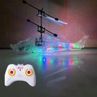 HOUGUO Besar LED Helikopter RC Mainan Anak Mainan Pesawat Hadiah Ulang Tahun Remote Control Helikopt