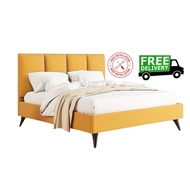 Saffron Faux Leather Bed - | Divan Bed |  - Free Delivery + Installation