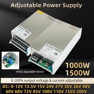 1000W 1500W Adjustable Power Supply DC 12V 13.5V 15V 24V 36V 48V 60V 72V 80V 90V 150V 200V AC 110V 2
