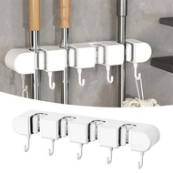 Mop Broom Holder Organizer No Drilling Wall Mounted Bathroom Toilet Kitchen Hook Hanger Storage Rack