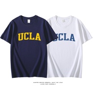 UCLA เสื้อยืดแขนสั้นมหาวิทยาลัยแคลิฟอร์เนียลอสแองเจลิสชุดฝึกซ้อมบาสเก็ตบอล NCAA แขนสั้นแฟชั่นสไตล์อเมริกันสำหรับผู้ชายและผู้หญิง