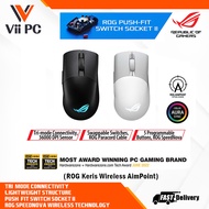 ASUS ROG Keris Wireless AimPoint Black/White lightweight Wireless RGB gaming mouse -75g,36,000 dpi,tri-mode connectivity