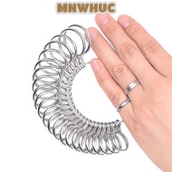 MNWHUC Finger Ring Sizer Metal Gauge Professional Ring Sizer Tool