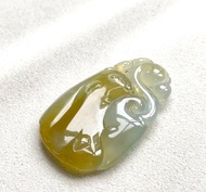 冰種飄黃翡翡翠如意 | 天然緬甸玉翡翠A貨 | 送禮