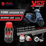 ชุดอัพเกรด โช้คหน้า YSS Fork Upgrade Kit Giorno+ ขนาด STD / โหลด 1นิ้ว HONDA Giorno 125