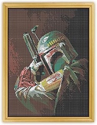 Awesome Pattern Studio Space Trooper K432 Counted Cross Stitch KIT. Threads, Needles, 2 Fabrics, Thr