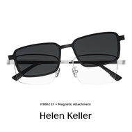 HELEN KELLER | Magnetic Night Vision Clip-on Semi-Rim Glasses