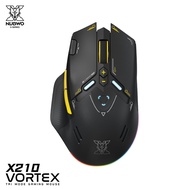 เมาส์เกมมิ่งไร้สาย X210 VORTEX ดีไซน์เพื่อเกมเมอร์ เชื่อมต่อแบบ Tri-Mode ไฟ RGB Lighting