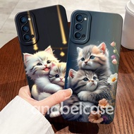 Softcase Oppo Reno 4 4pro 5 6 7 8 4G 5G 7Z. 8Z 8t 4G 8t 5G 10 11f 11 pro Cute Couple Cat Motif - Tre