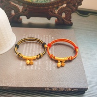 Style Sand Gold Six-Character Mantra Two Worlds Happy Elbow Original Weaving Boys Girls Sisters Coup
