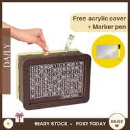 🐻DAILY🐻 Wood Money Box Cash Box With Counter Piggy Bank Saveing Kids Cash Box Save Money Cashier Dra