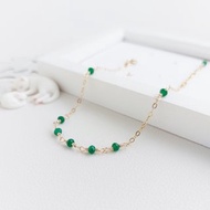 綠寶石 祖母綠 x 14KGF手鍊