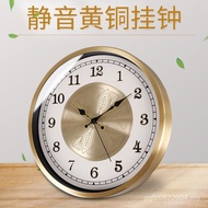 Bedroom Wall Hanging Living Room Radio Clock Silent Clock△Wall Clock Quartz Fashion Household Brass 