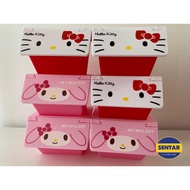 Hello Kitty Melody Desktop Storage Box Desk Organizer Stationery Box 11.4x12.5x8cm