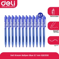 Deli EQ02130 Writing Instrument Xtream Ballpoint Ballpen Blue 0.7 mm (12pcs/box or 1 box)