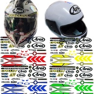 Set Reflective Waterproof Motorcycle Helmet Stickers&amp;Decals Helmet Logo Stickers Arai