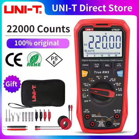 UNI-T UT61B UT61D UT61E Plus Multimeter Analog Digital Electrical Tester 22000 Counts Ammeter Voltme