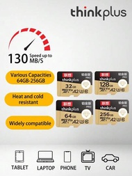 聯想 Thinkplus Extreme microSDXC 記憶卡原廠 A2 U3 UHS-I 卡 USB3.0 4K 快閃 micro SD 卡 32GB/64GB/128GB/256GB 適用於相機智慧型手機遊戲