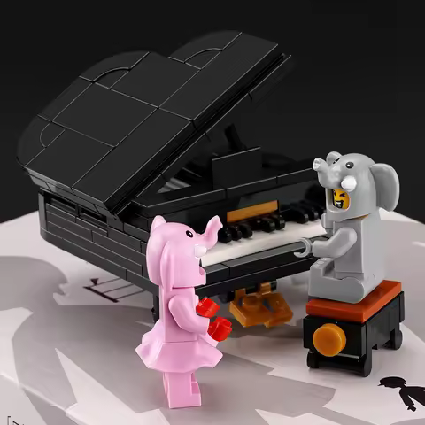 Compatible With LEGO Moc Mini Piano Ornaments Model Puzzle Assembled Boys And Girls Series Building 