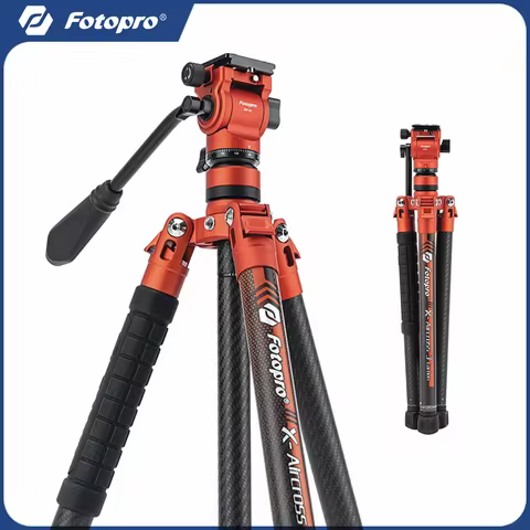 Fotopro Carbon Fiber Tripod 1KG Ultralight Portable Travel Video Tripod for Camera DSLR X-Aircross 3