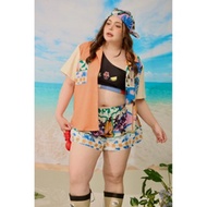 CHER TADA [เฌอ ธาดา] Salmon Set | เสื้อฮาวาย+กางเกงขาสั้น | Plussize | Summer