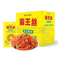 霸王絲青豆小包裝辣 條爆辣辣 條解饞小零食一整箱兒時懷舊休閑童年