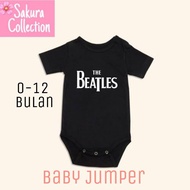 Baby clothes t-shirt jumper baby kids short band THE BEATLES 8 punk rock metal logo writing age 0 1 
