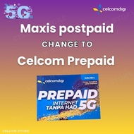 Maxis Postpaid Change To Celcom Prepaid Celcomdigi MNP sim card
