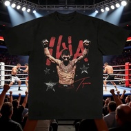 T-Shirt UFC Ilia Topuria 2026 untuk Lelaki, Baju Sukan Pertarungan, Kapas, Lengan Pendek, Potongan L