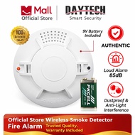 Daytech Official Store Wireless Smoke Detector Fire Alarm – Authentic 85dB Alarm with 9V Battery for