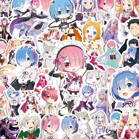 10/30/50pcs Re:ZERO - Starting Life in Another World Anime Stickers Kawaii Cartoon Decals Suitcase P