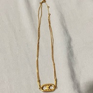 特價🉐【全新】CELINE凱旋門TRIOMPHE金色飾面黃銅項鍊